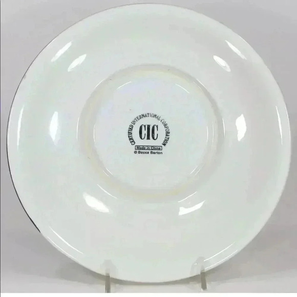 MIDNIGHT SNOWMAN 8” Dessert Plate Set of 4 - Picture 5 of 6